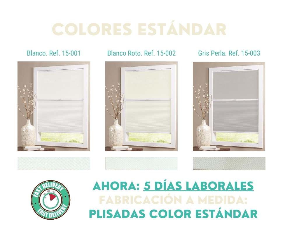 Estores plisados para cortinas de cristal