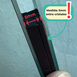 junta de imanes para cortinas de cristal