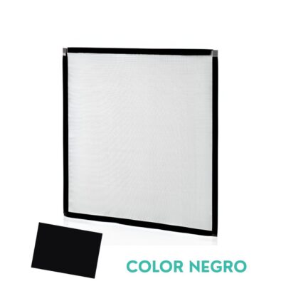Mosquitera fija cortina de cristal negra
