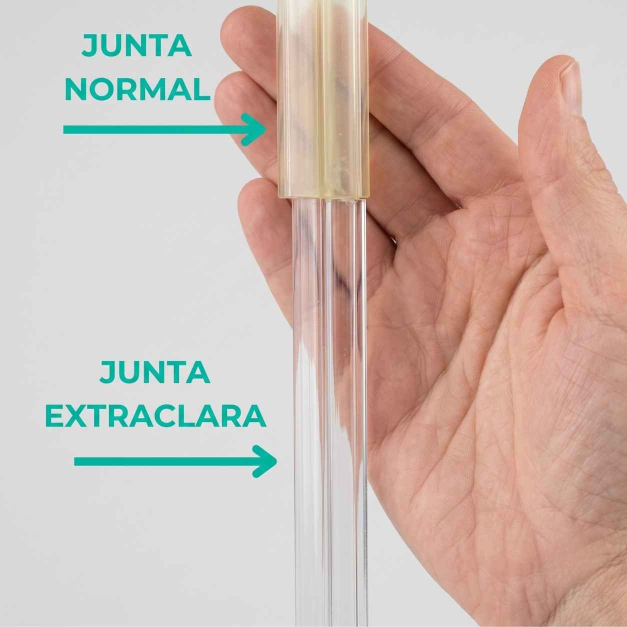 Junta Extraclara H (Doble) para Cortinas de Cristal | Todas las Marcas | Corte a Medida GRATIS - Imagen 4